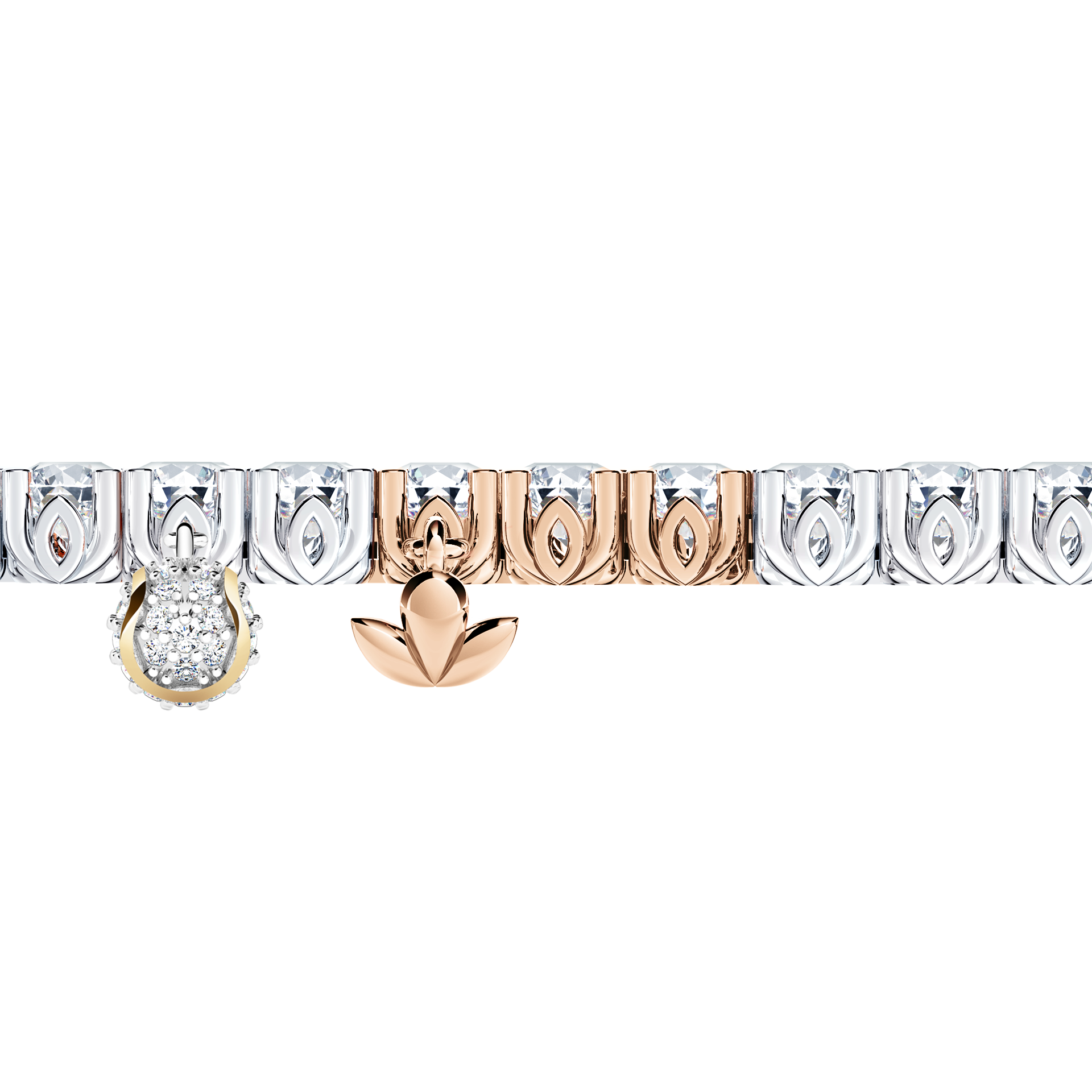 Browns Diamond Tennis Bracelet - Large
