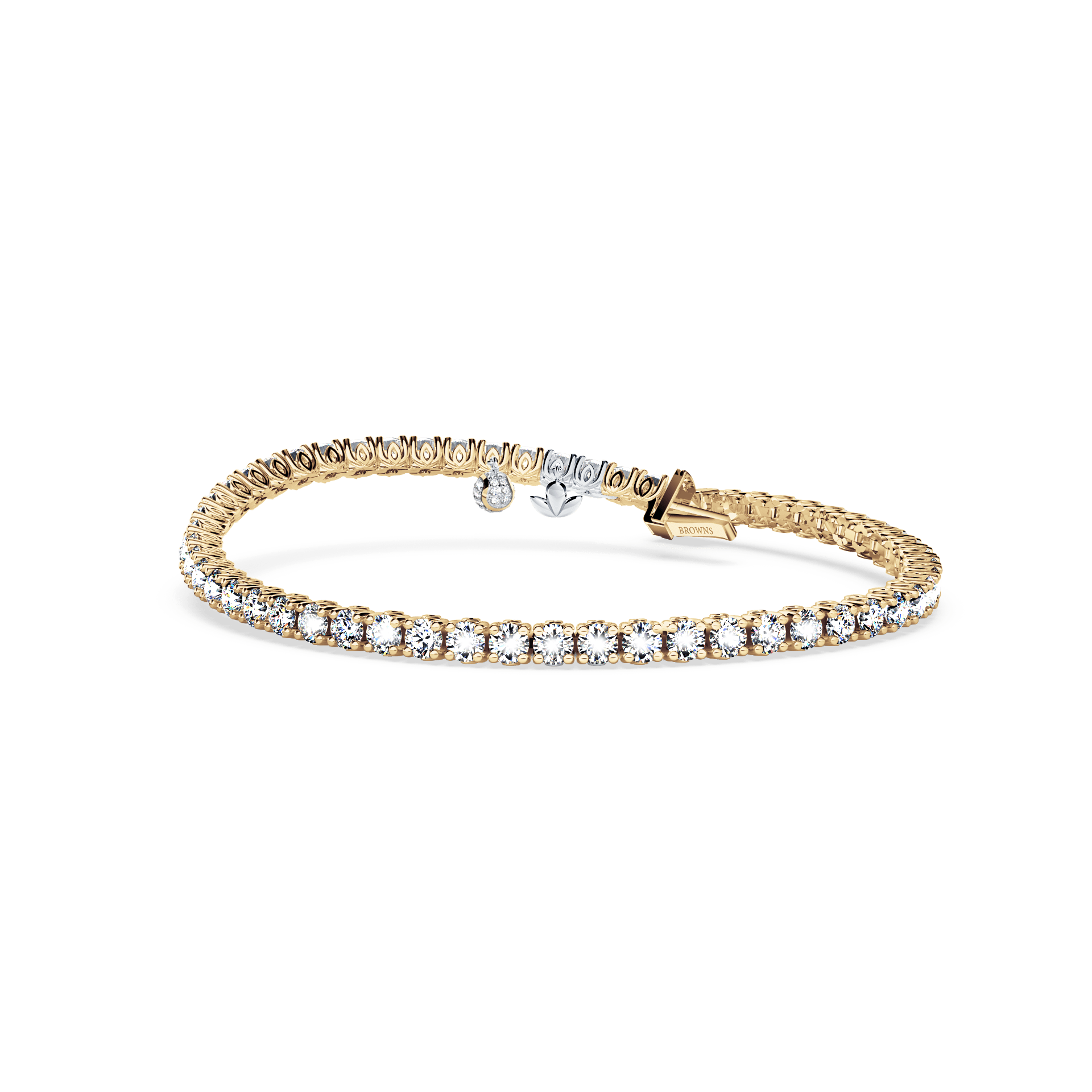 Browns Diamond Tennis Bracelet - Medium