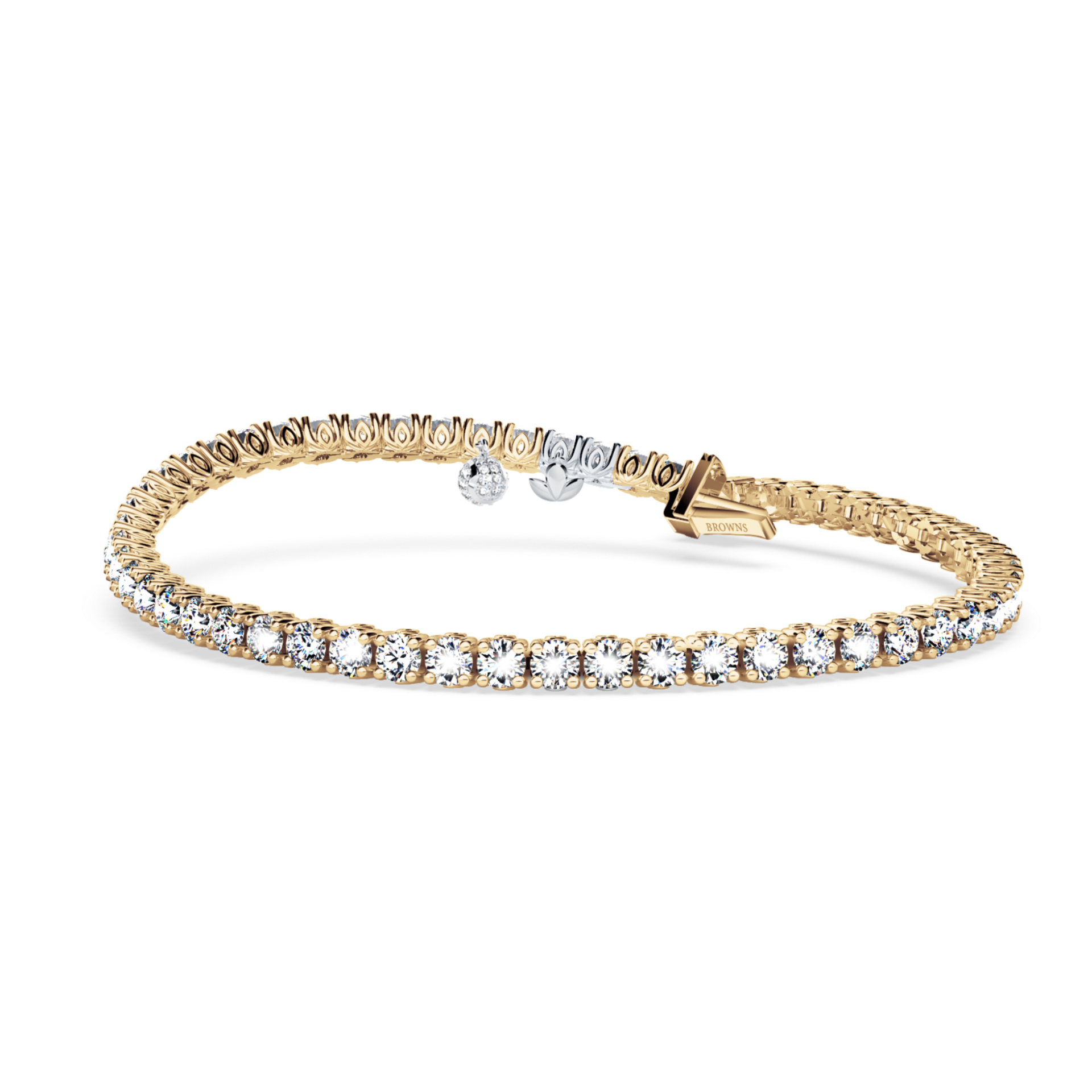 Browns Diamond Tennis Bracelet - Medium