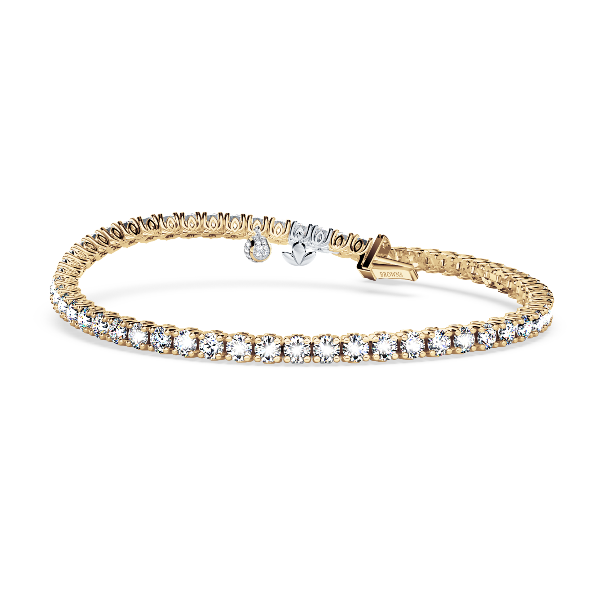 Browns Diamond Tennis Bracelet - Medium