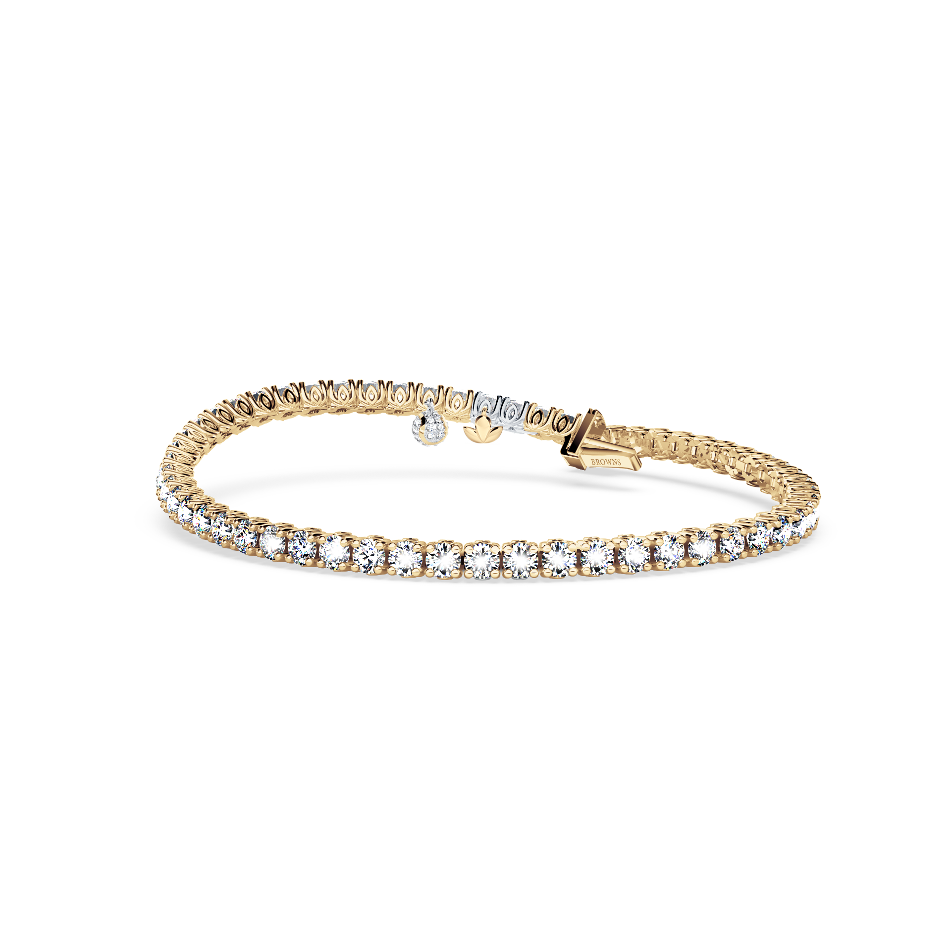 Browns Diamond Tennis Bracelet - Medium