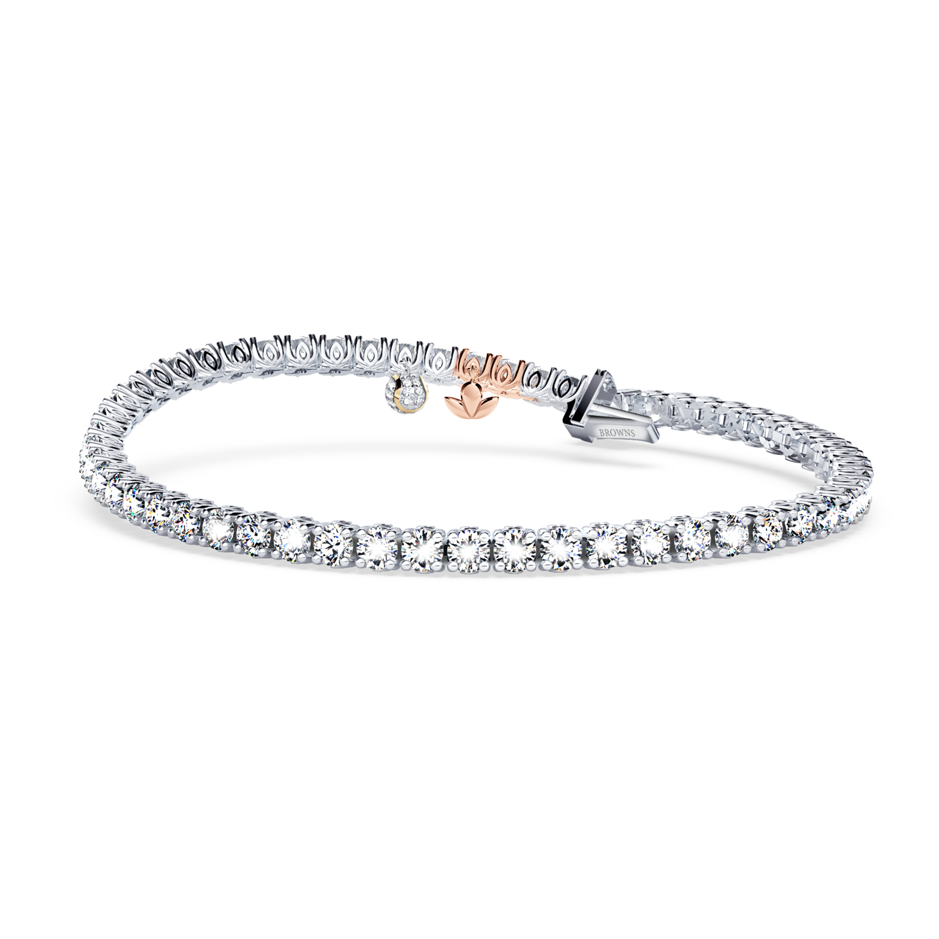 Browns Diamond Tennis Bracelet - Medium