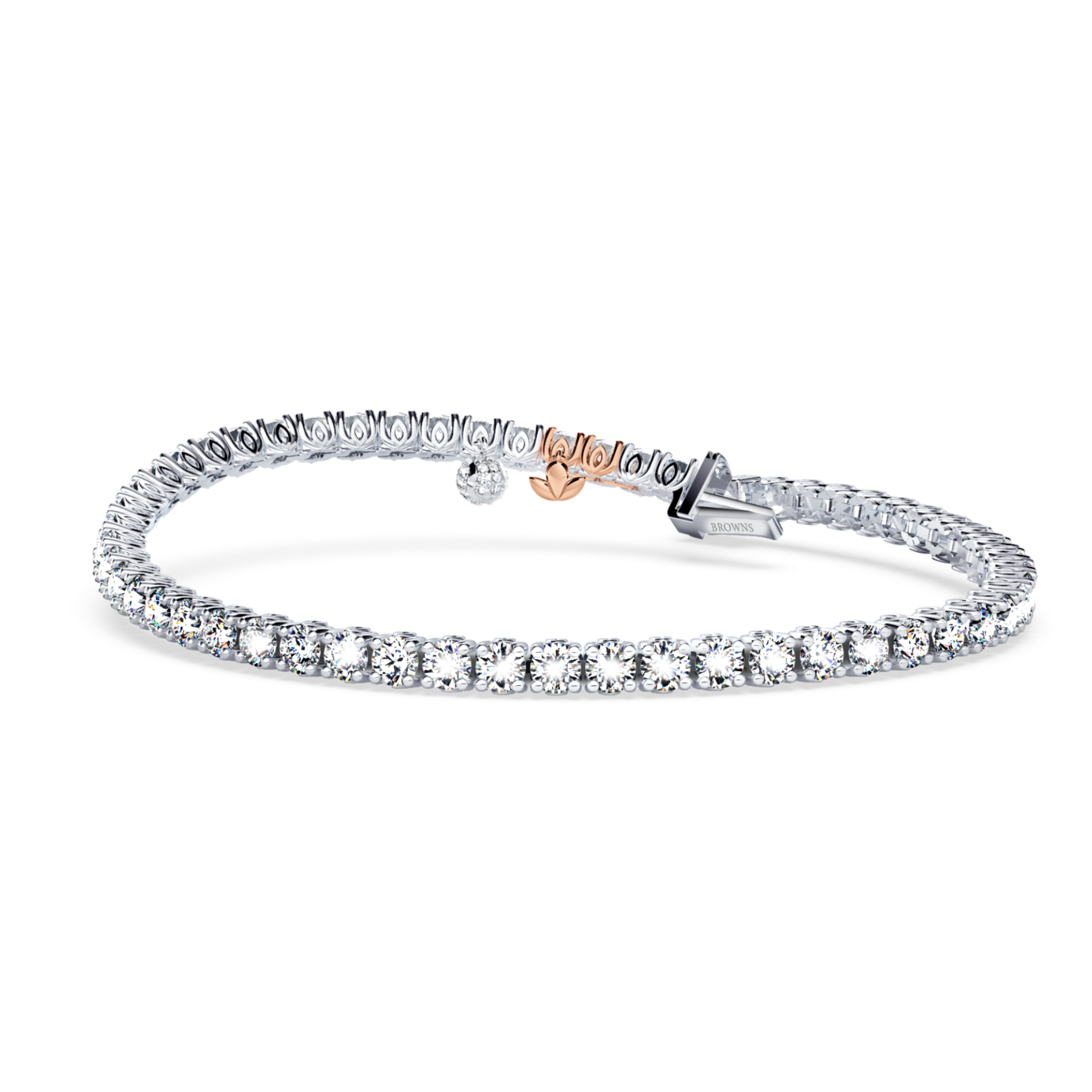 Browns Diamond Tennis Bracelet - Medium
