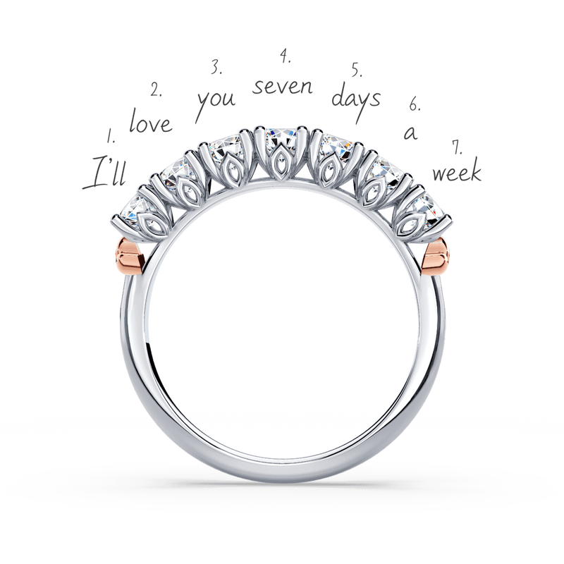 Protea 7-Stone Diamond Whispering Angel Eternity Ring