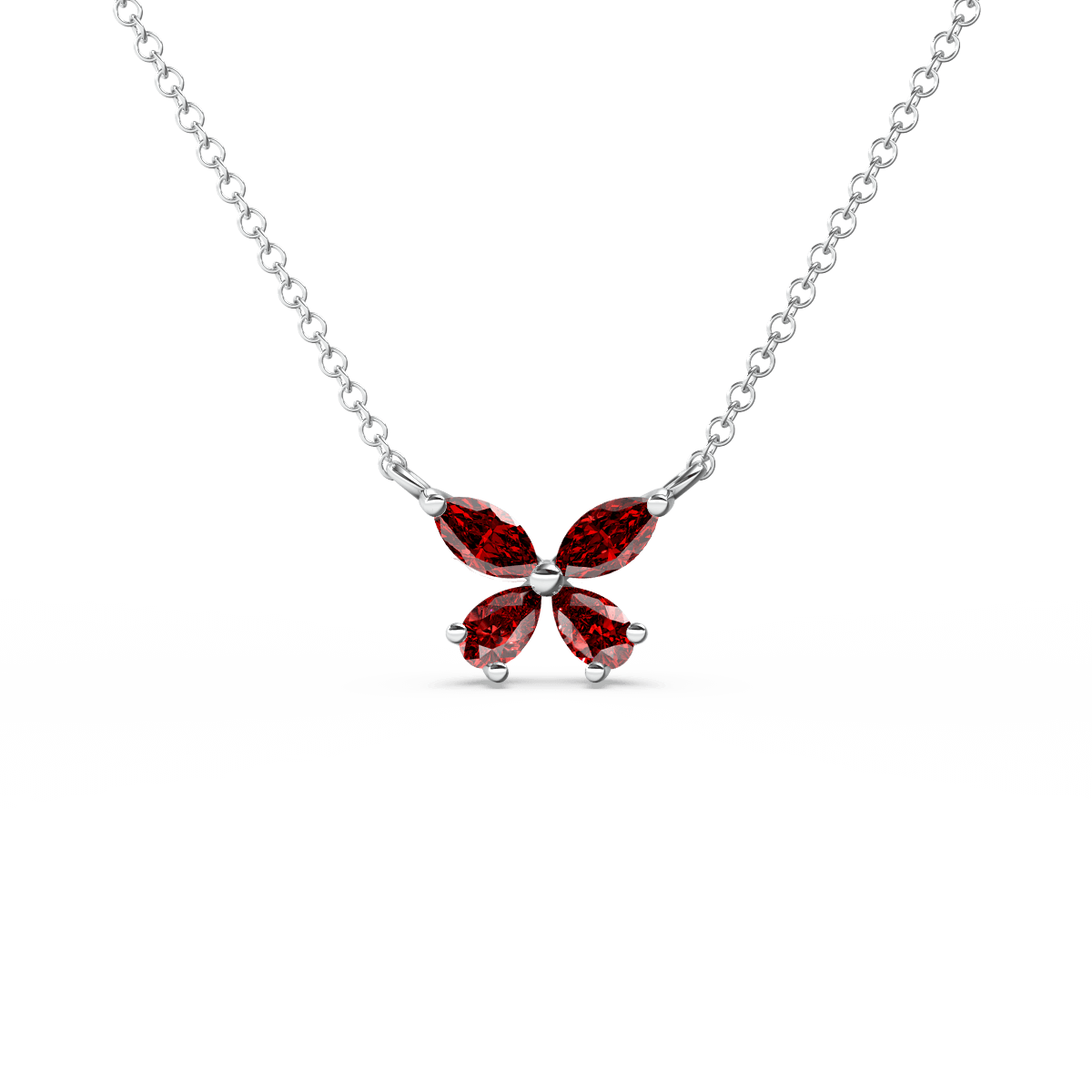 Browns Butterfly Ruby Necklace Small 6239RUW 1